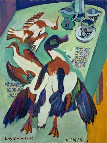 Still Life With duck and agachadiza - 1920