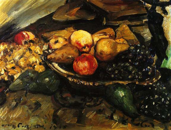 Still Life With flowers, skull and oak leaves, 1915