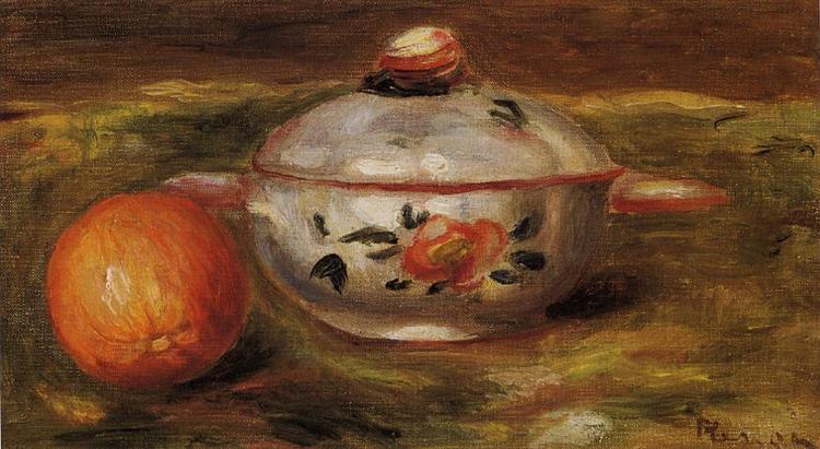 Still Life With orange and sugar