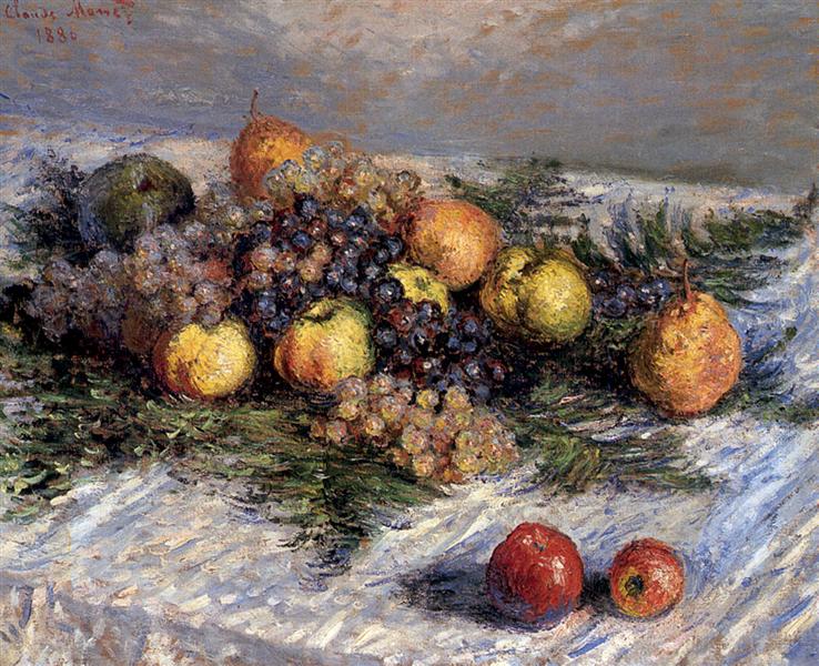 Still Life with Pears and Grapes - 1880