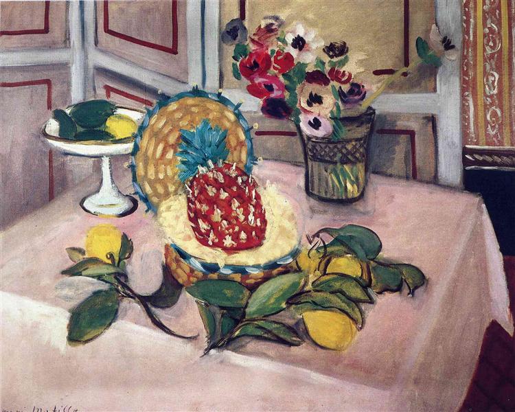 Still Life Pineapples Lemons 1925 