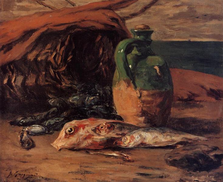 Bodegón avec Salmontes et Jug - 1876