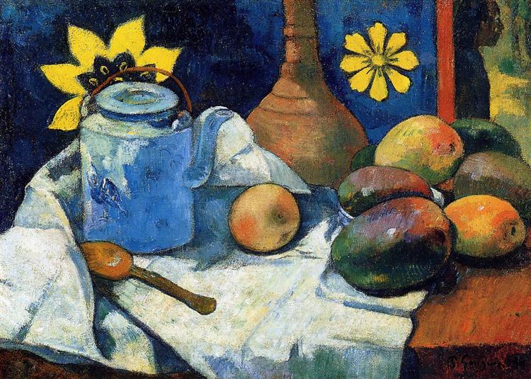 Still Life with Teapot and Fruit - 1896