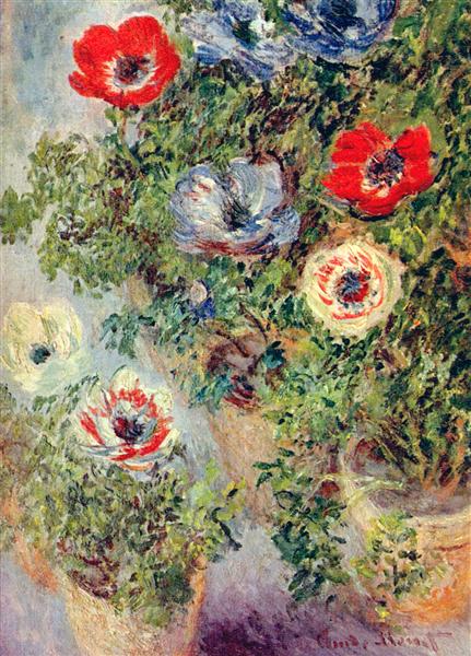 Die Natur mit Anemonones anheben - 1885