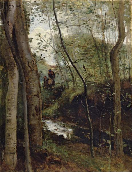 Arroyo im Wald - 1860