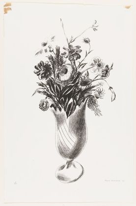 Vase rayé - (fleurs) - 1927