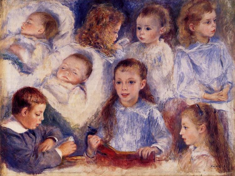 Studies by the children of Paul Berard - 1881