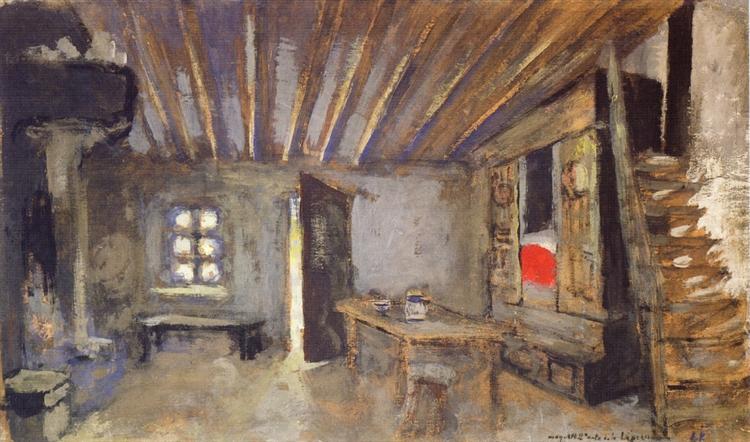 INTERIOR OF THE STUDY - MODEL FOR THE SCOPRESE SCOPERUSE - 1919