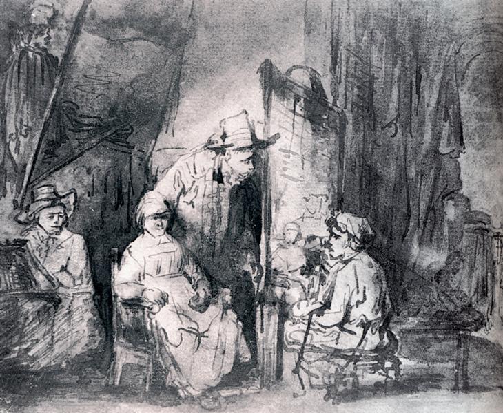 Studi scene med barnepiger - 1650