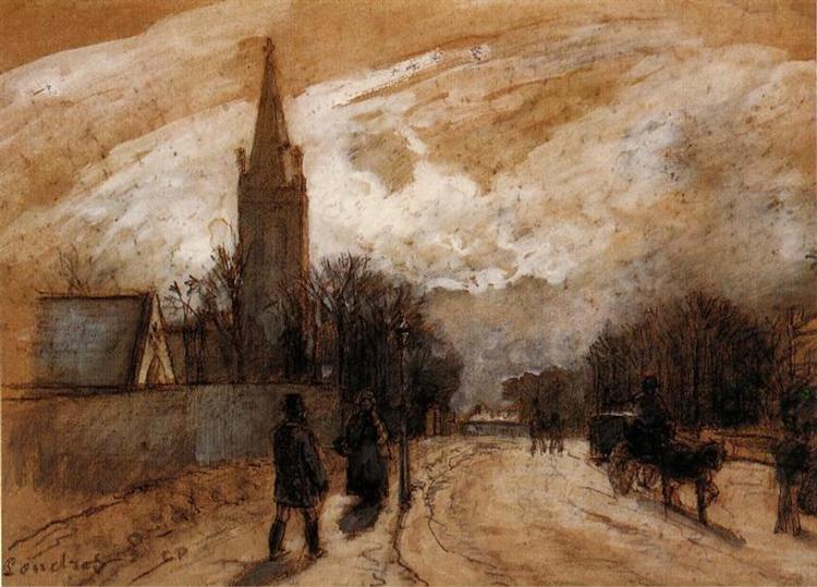 Studie för 'All Saints' Church - Upper Norwood' - 1871