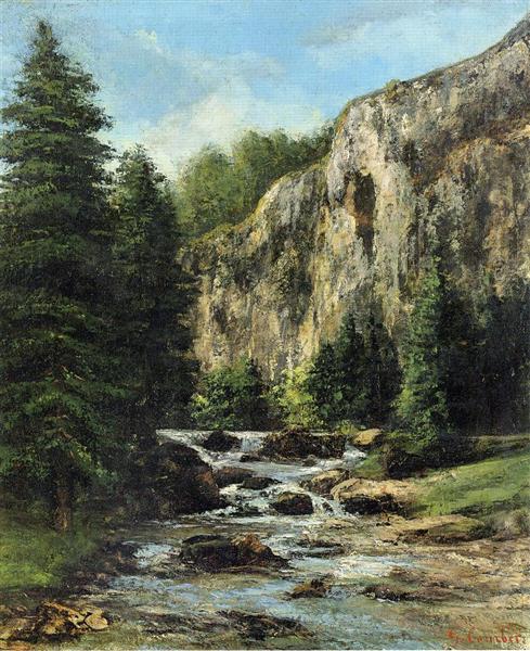 Study for landscape with waterfall - 1877