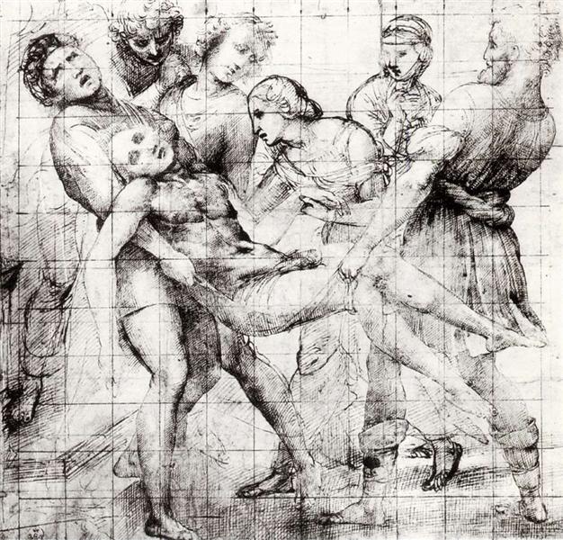 Studie für das „Begräbnis“ in der Galleria Borghese – Rom – 1505