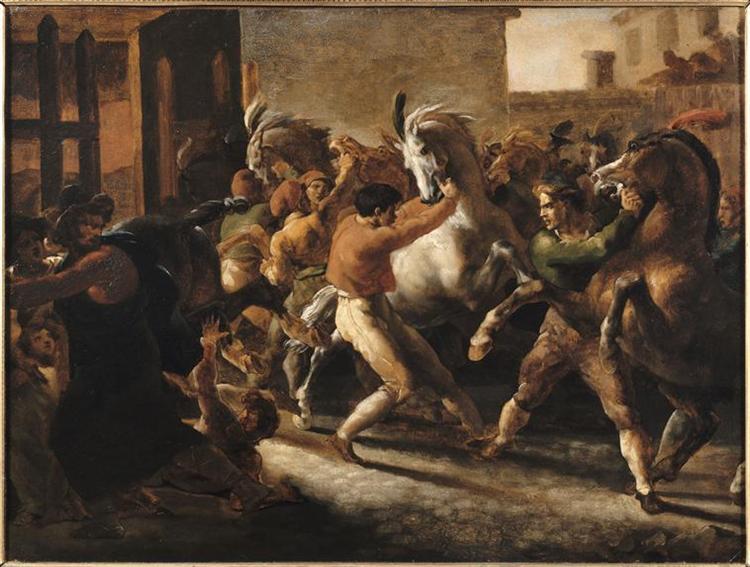 Studio per la carriera di Cavalli Barbarie - 1817