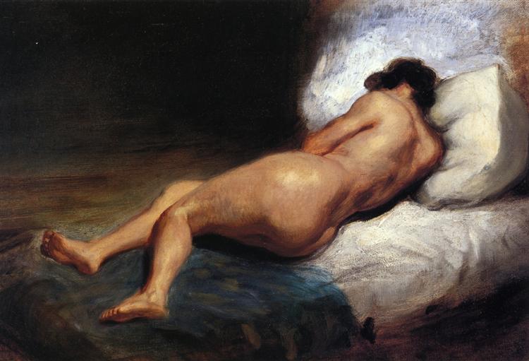 Estudio De Un Desnudo Reclinado - 1824