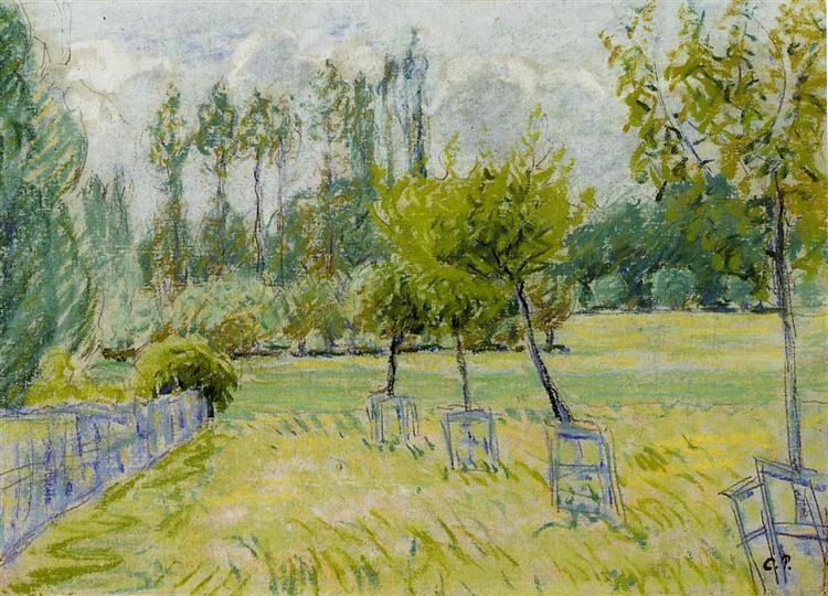 Study of apple trees in Eragny - 1893