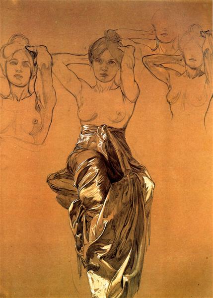 CURTAIN STUDY - 1900