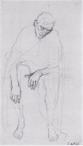 Study of disappointed or tired souls of life - 1891