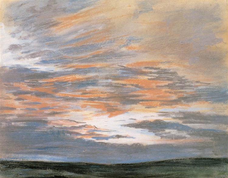 Undersøgelse af himlen ved solnedgang - 1849