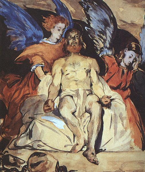 Study of &amp;quot;Dead Christ with Angels&amp;quot; - 1864