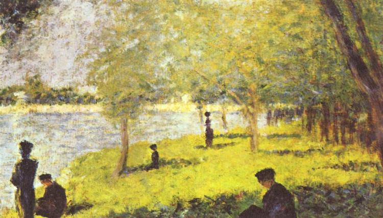 Estude com figuras. Estudo para 'La Grande Jatte' - 1885