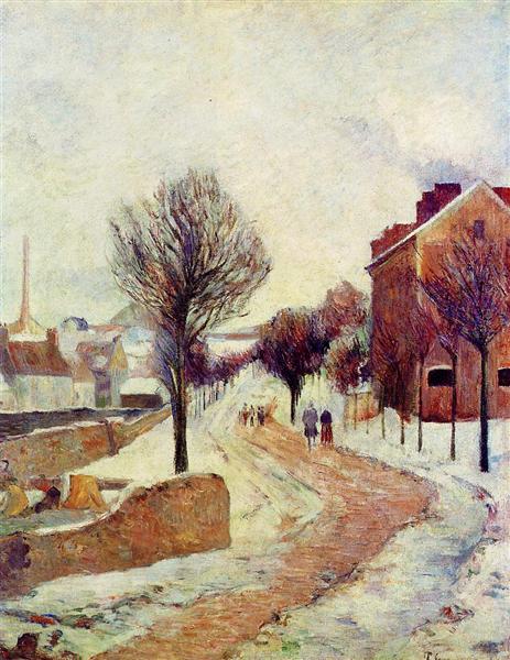 Banlieue sous la neige - 1886