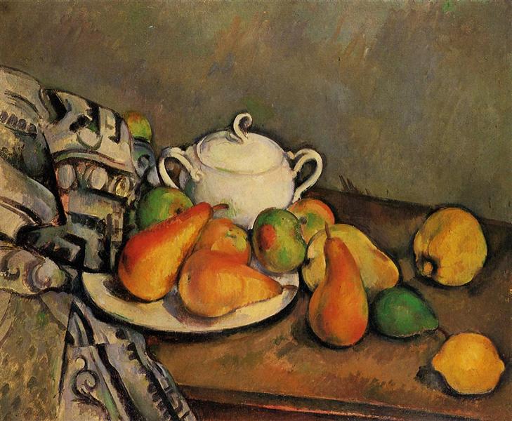 Sugar - pears and tablecloth - 1894