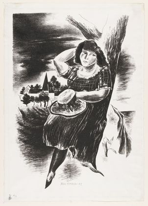 Estate - (ragazza sostenuta da un albero) - 1927