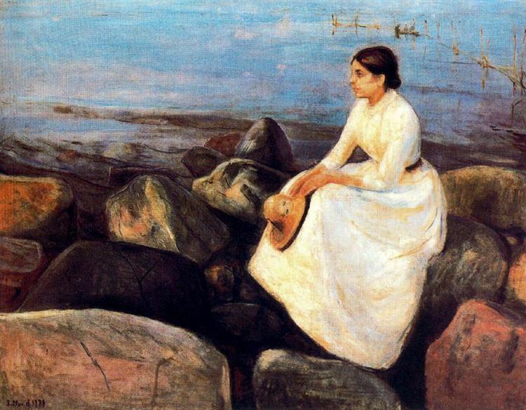 Summer night (inger on the shore) - 1889