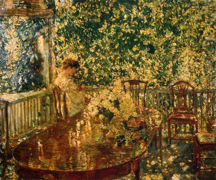 Sommerveranda bei Mr. und Mrs. Ces Wood's – 1904