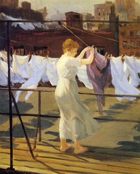 Sole e vento sul tetto - 1915