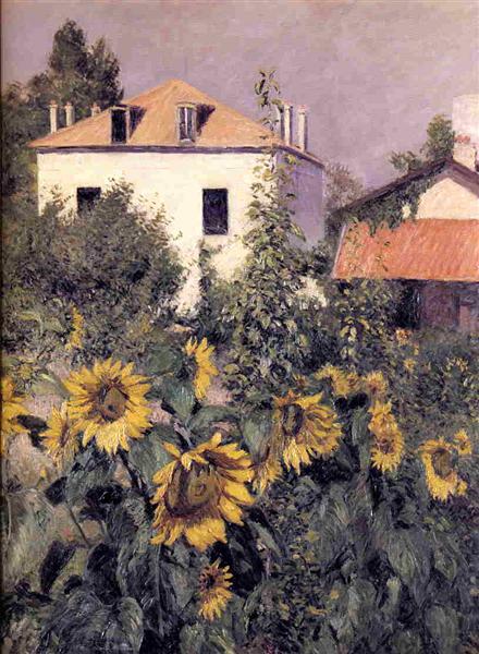 Sonnenblumen im Petit Gennevilliers Garden - 1885