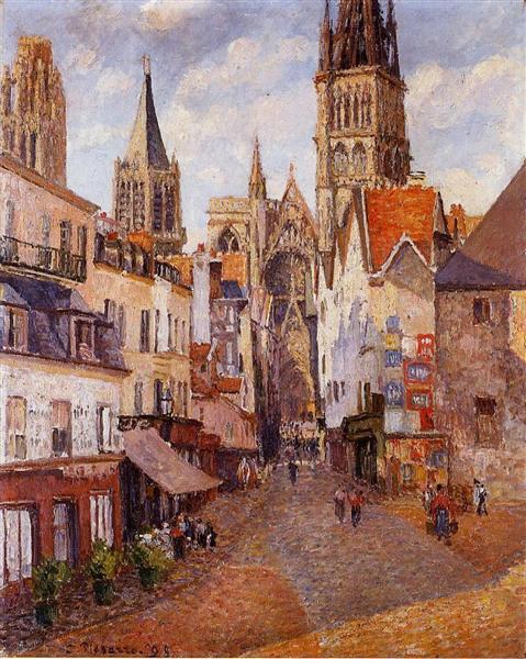 Światło słoneczne - Wieczór - Rue De L'Epicerie - Rouen - 1898