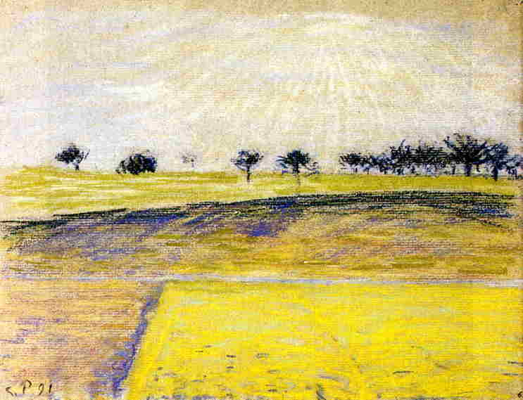 Amanhecer sobre os campos - Eragny - 1891