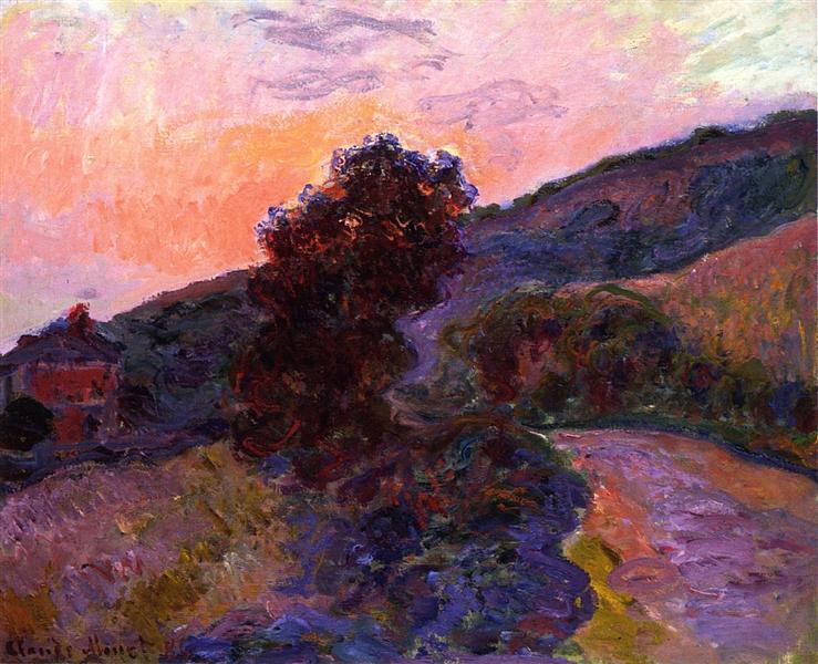 Pôr do sol em Giverny - 1886