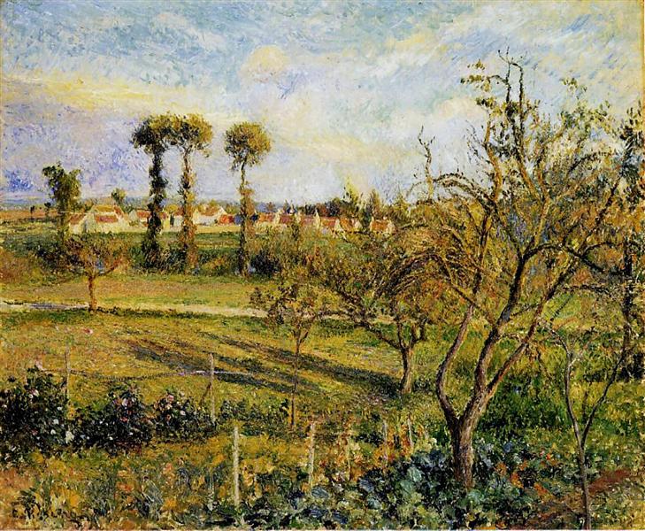 Coucher de soleil à Valhermeil - près de Pontoise - 1880