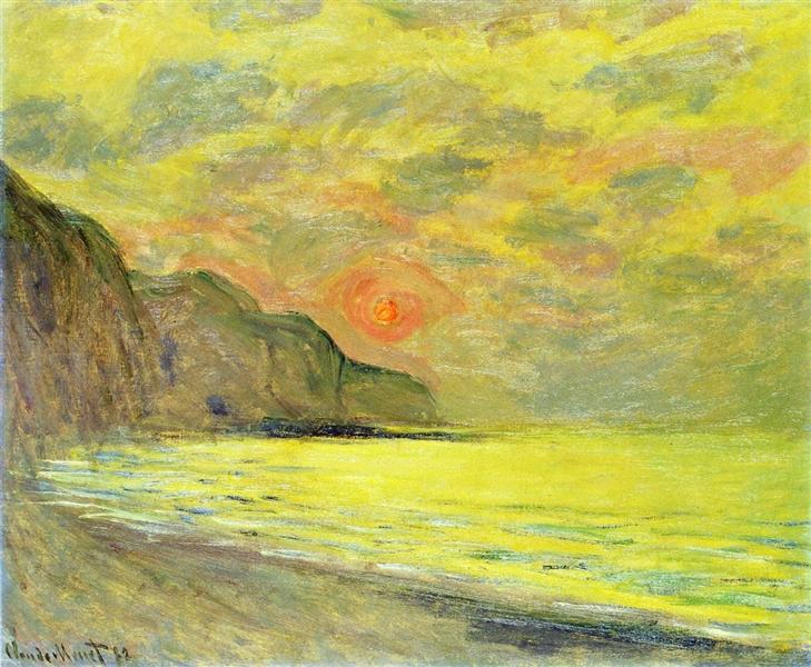 Pôr do sol - Nevoeiro - Pourville - 1882