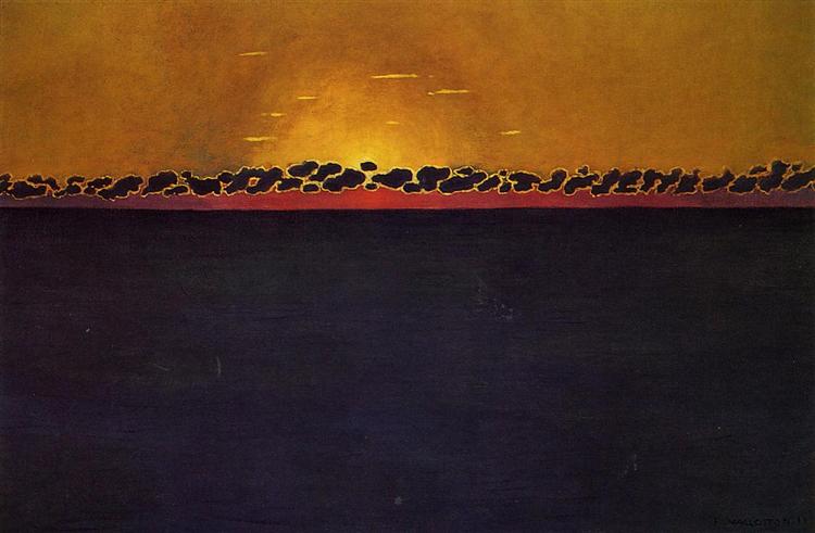 Puesta De Sol - Marea Alta Gris Azul - 1911