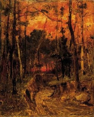 Sunset na floresta - 1874