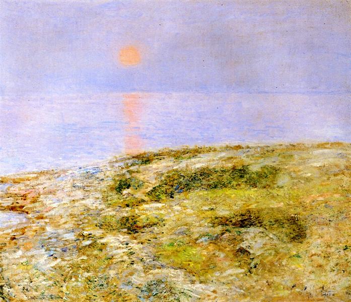 Pôr do sol - Ilha Shoals - 1900