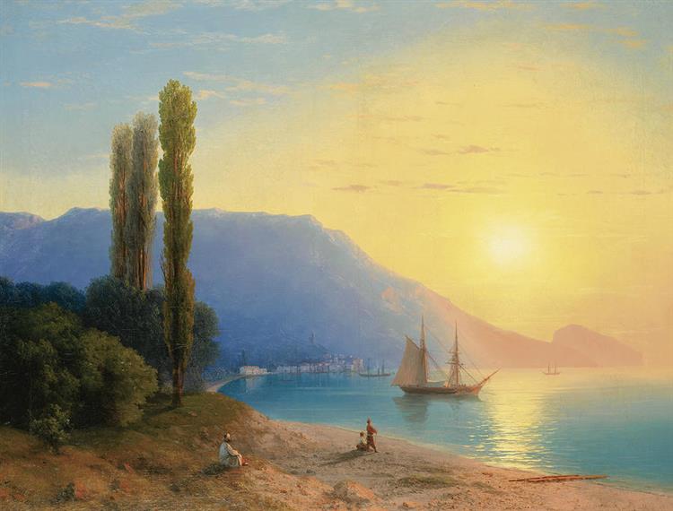 Sonnenuntergang auf Yalta