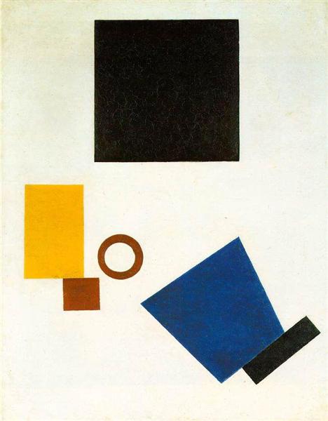 Suprematismus. Zwei -dimensionale Selbst -Portrait -1915