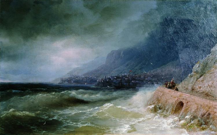 Surf near the Crimea coast - 1880