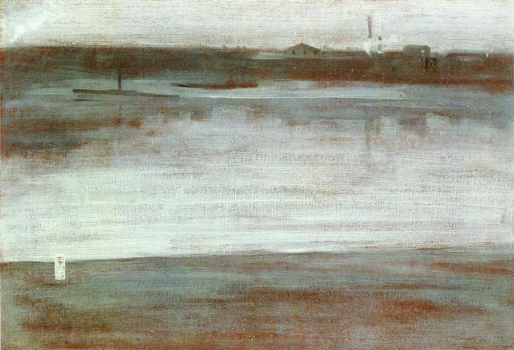 Gray symphony: early in the morning - Thames - 1871