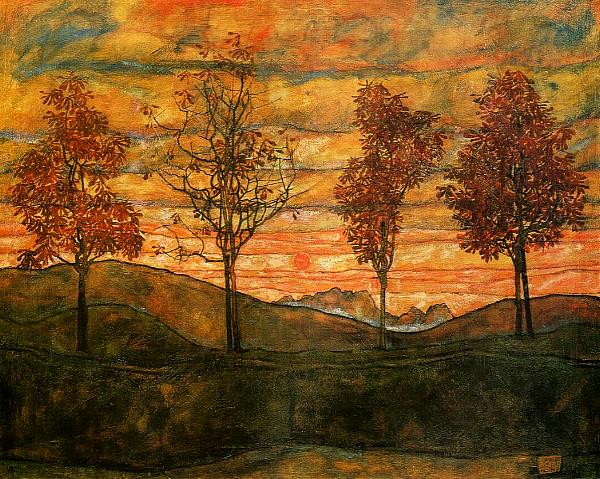 Quatre arbres - 1917