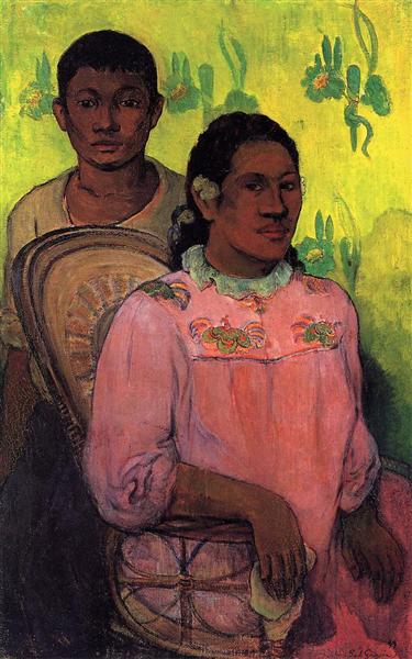 Donne e figlio tahiziano - 1899