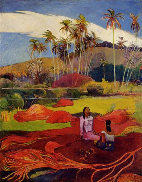 Tahitiske kvinder under palmerne - 1892