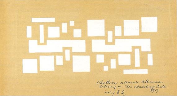 Template for the decorative edge of the Long House - 1917