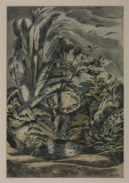 Tencas Pond i en kuling - 1922