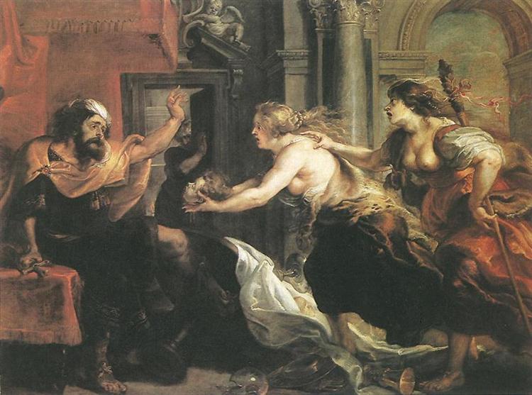 Treo confronted with the head of his son Itilo - 1638