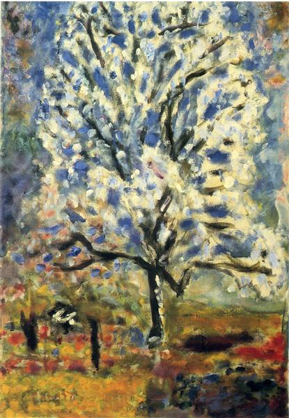 L'albero di mandorle in fiore